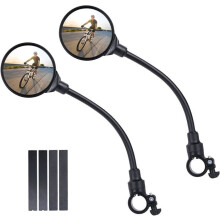 Bicycle Mirror, 2 Wide Angle 360 Rotating Bicycle Mirrors, Convex Acrylic Safety Mirrors, Motorcycles