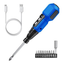 Parafusadeira sem fio ORIA - Parafusadeira elétrica recarregável com LED integrado - Azul