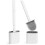 Set di 2 scopini per WC in silicone con supporto per il bagno, scopini per WC con supporto e base 1