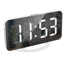 Digital Alarm Clock - LED - Mirror - Snooze - Adjustable Brightness - USB Charging