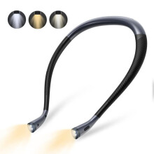 Lampada da collo a 4 LED, utilizzabile anche come lampada da tavolo o lampada da lettura, con 3 temperature di colore e 6 livelli di luminos