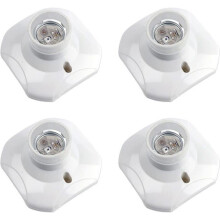 E27 Screw-in Ceiling Light Socket, AC 220-240V, LED Bulb Socket Holder, E27 Base Ceiling Light Fixture, Pack of 4