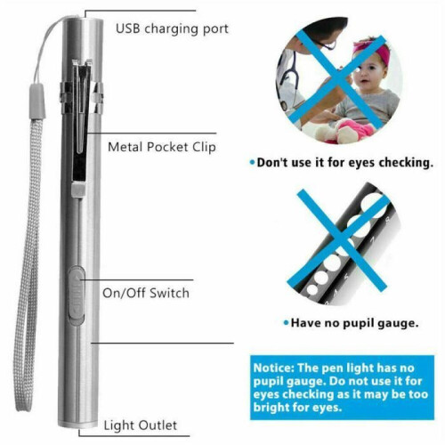 Mini torch, LED pen flashlight, pocket torch for camping, outdoor work, repairs 1