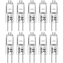 Lampadine alogene di ricambio G4 10W 12V T3 con attacco JC a 2 pin per faretti sottopensile a binario (confezione da 10)