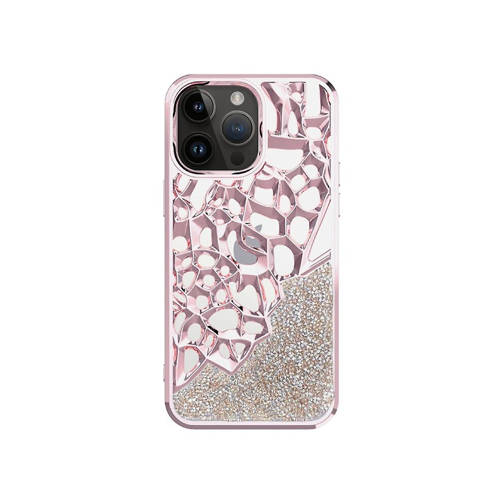 Compatible Iphone 11 Diamond Style Hollow Heat Dissipation Electroplated Tpu Phone Case: Pink 5484829341264