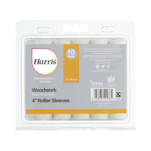 Harris SGOOD 4" 10PK VARN Roller Sleeves Harris Paint Set