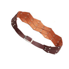 Anime-stijl dubbele rij gespen riem van PU-leer voor-Koffie