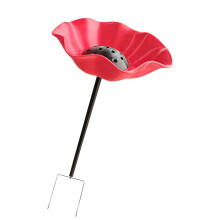 Bain d'oiseaux floral pour décorations de jardin, bol