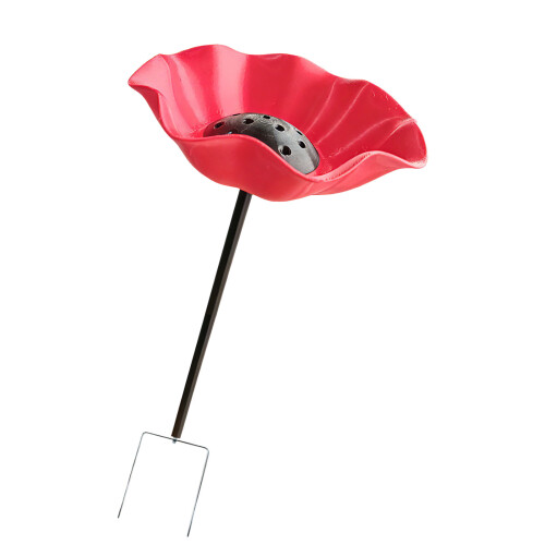 Durable Floral Bird Bath Stake for Yard Decors Rustproof Bird