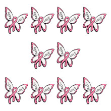 Stilvolle rosa Bandbrosche mit Schmetterlingsdesign, perfekt-10