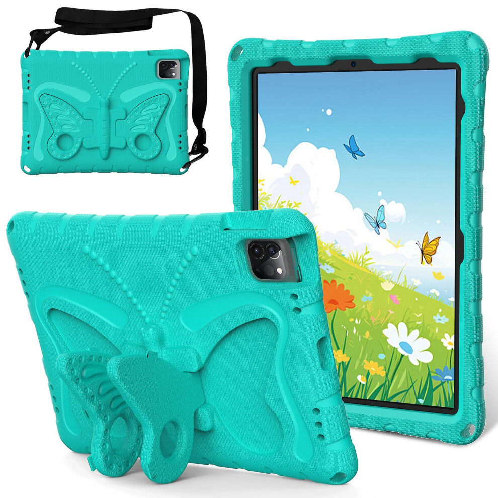 Compatible Ipad Pro 11 2024 Butterfly Bracket Eva Shockproof Tablet Case:mint Green 8273334366582