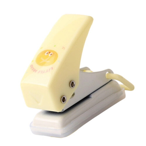 1/4Inch 6MM Single Hole Puncher Handheld Hole Punches 6-Yellow