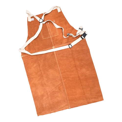 Heavy Duty Leather Welding Apron Flame Resistant Heat-brown