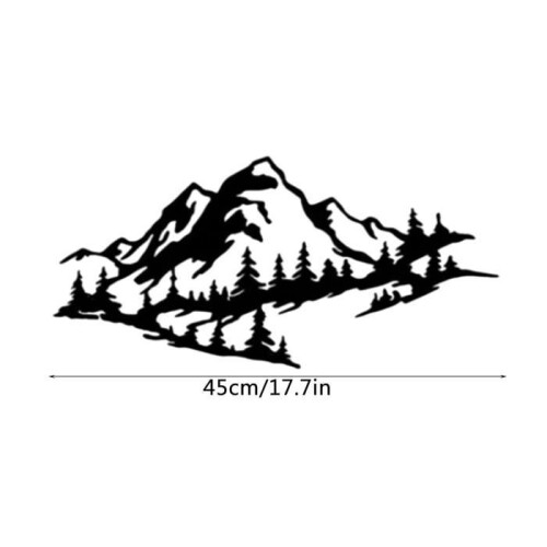 Μεταλλική διακόσμηση τοίχου, μεταλλικό mountain forest, 45 x 21εκ. 2