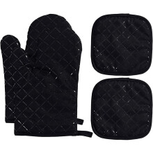 Luvas de silicone para forno, luvas de cozinha antiderrapantes para cozinhar, assar e grelhar, pegadores de panela resistentes ao calor com forro de