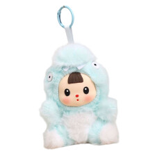 Adorable Dinosaur Shaped Soft Plush Keychain For Bags And-Blue