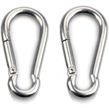 Mosquetones resistentes y fuertes, clips de acero inoxidable 304 para exteriores, impermeables y resistentes a la corrosión, perfectos para equipo