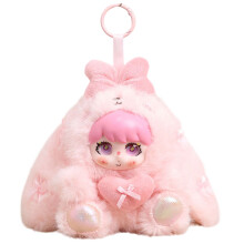 Trendy Rabbit Themed Keyring With Sturdy Fabric And-Pink