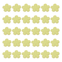 30 stuks veelkleurige stof bloemapplicaties 2 cm-Geel