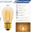 Λαμπτήρας LED S14 Vintage E27, 1W Amber Edison ανταλλακτικός για πυρακτώσεις 10W, χωρίς ρύθμιση φ 3