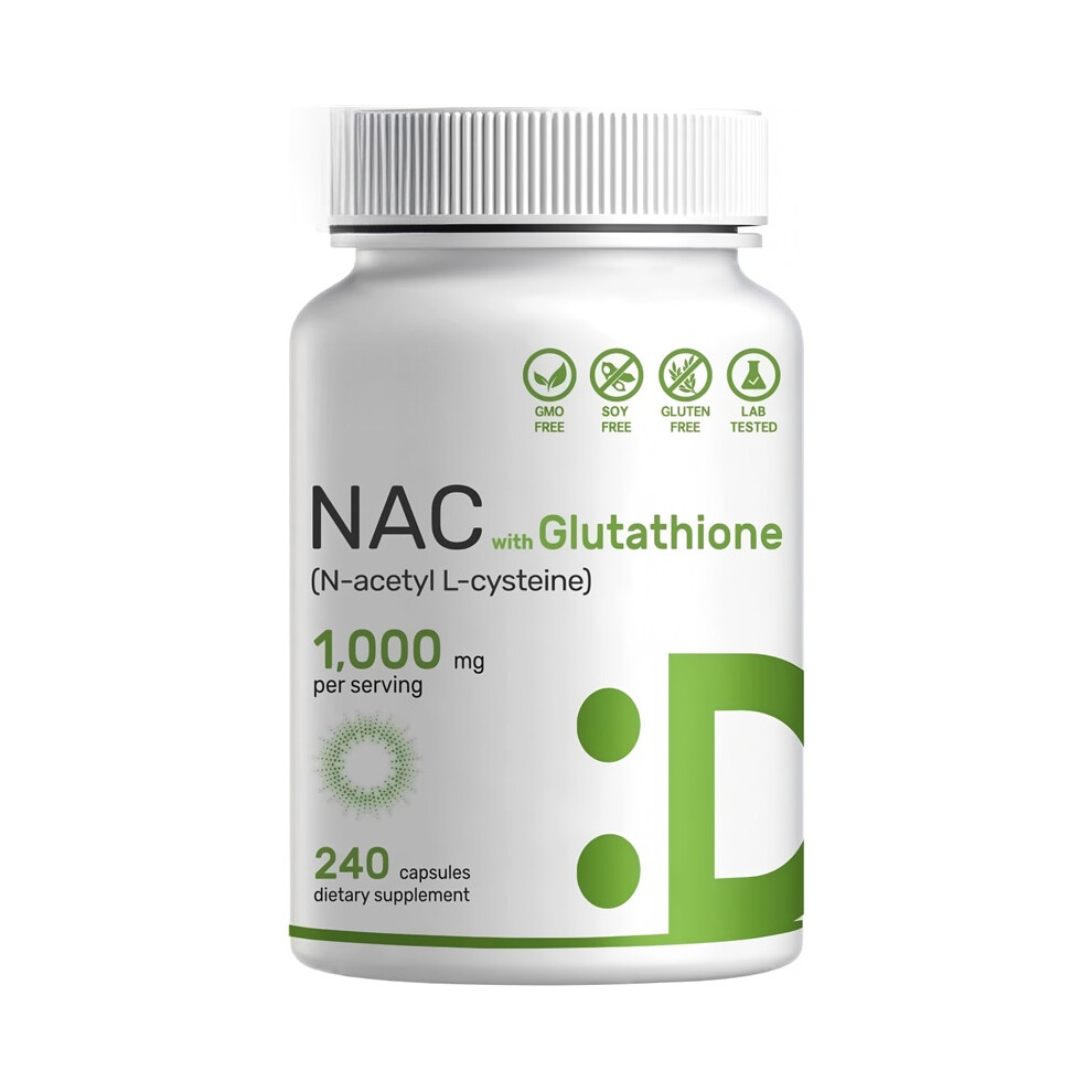 NAC Supplement 1,000Mg per Serving | 240 Capsules, N-Acetyl Cysteine with Glutathione 50Mg â Antioxidant Support for Immune Health