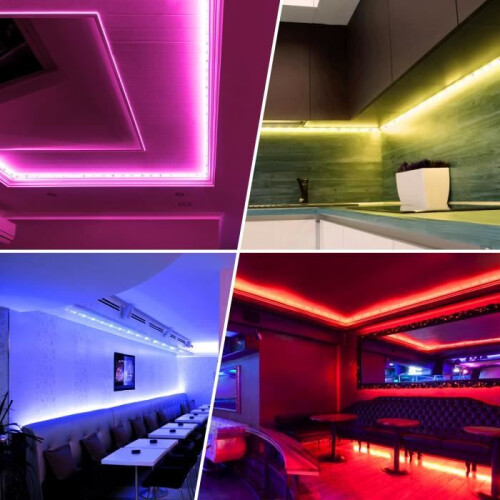 Ταινία LED, ταινία LED 2M με 60 LED, αδιάβροχη IP65, 16 χρώματα και 4 λειτουργίες με τηλεχει 1