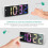 Digital Alarm Clock, LED Alarm Clock with Snooze Function, Adjustable Brightness, with Workday Mode (White + Color Font) 5