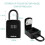 Secure Key Box, Waterproof Outdoor Storage Box with Alloy Lock, 4-Digit Combination Code - Black 4