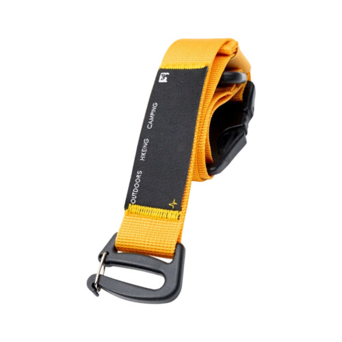 Regulable Webbing Carabiner Hook Backpacks-Amber yellow
