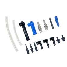 Complete Brake Bleeding Cylinder Adapter Set 16Pcs Plastic