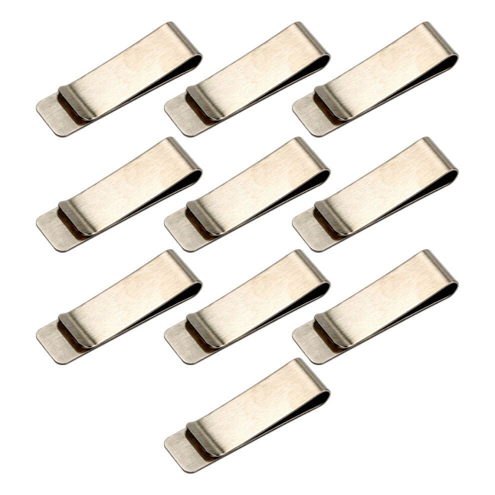 10Pcs Multipurpose Metal Pen Clip For Document-No. 5 Silver 7751001526237