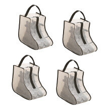 Lot de 4 sacs de rangement transparents pour-noir transparent