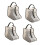 4er-Set staubdichte Kofferraumtasche mit-schwarz transparent 1