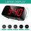 Digital Alarm Clock, LED Alarm Clock with Snooze, Adjustable Brightness, with Day/Work Mode, Night Mode (Red) 3