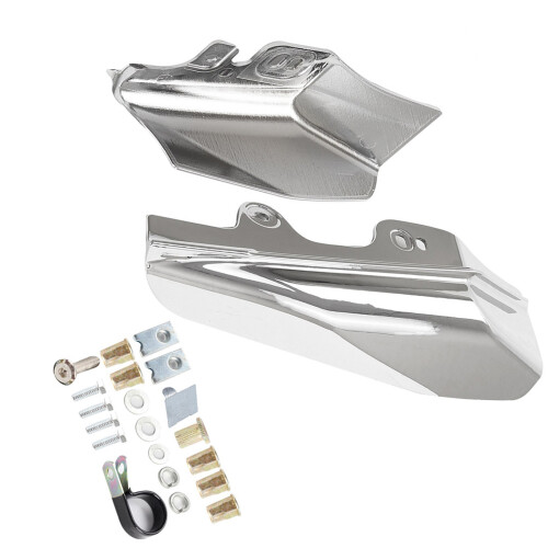 Motorcycle Middle Frame Air Deflector Heat Protectors-Silver