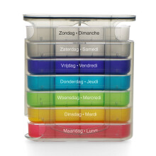 Wöchentlicher Pillenorganizer mit 7-Tage-Plan und 4 Fächern
