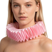 Classical Polyester False Collar Fashionable Design Dress-pink