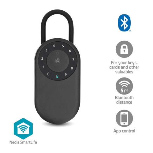 Bluetooth-Schlüsselsafe, für den Außenbereich, IP65, Schwarz, Smart Access