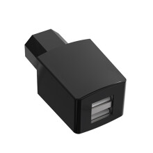 High Efficiency 5V USB Charging Adapters USB-Black double USB