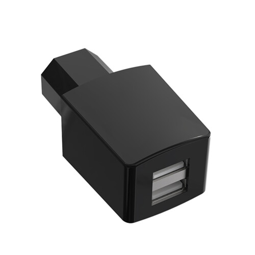 USB Charging Adapters Waterproof Motorcycle-Black double USB