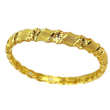 Élégant bracelet sculpté creux plaqué or 24 carats-Section 2