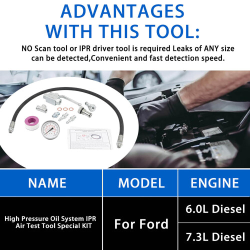 Strong Injection Pressure Regulator Air Test Kit For Engine 6.0L 1