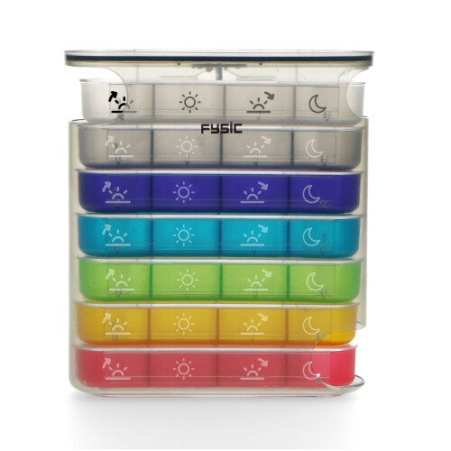 Wöchentlicher Pillenorganizer mit 7-Tage-Plan und 4 Fächern 1