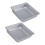 Durable Carbon Steel Square Baking Pan With Even Heat-silver 1