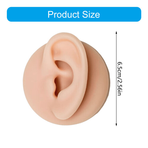 2PCS Soft Silicone Ear Simulation Pads Ear Piercing Practicing 2