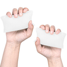 1 Pair Ergonomic Miniature Microfiber Hand Exercise-White