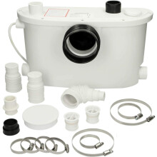 Purefino 400W Macerator Bathroom Basin Toilet Waste Disposal Pump 4 Inlets