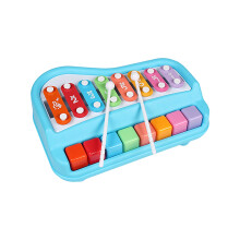 Kleurrijk 8-toetsen xylofoon percussie-instrument voor-Blauw