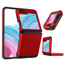 Robuuste telefoonhoes voor Samsung Galaxy Z Flip-modellen, volledige bescherming met dubbele laag, scharnierbescherming en verbeterde grip,