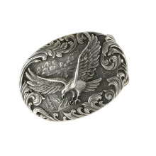 Classical Western Bird Belt Buckle Repair-ancient silver